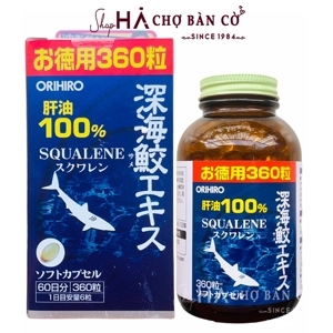 Dầu gan cá mập 100% Squalene Orihiro loại 360 viên Nhật Bản