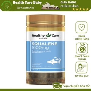 Dầu gan cá mập Healthy care Squalene 1000mg 200 viên