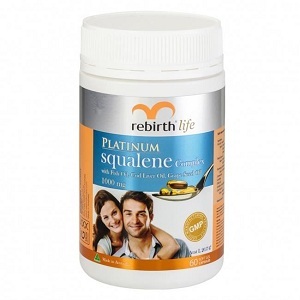 Dầu gan cá mập Rebirth Life Platinum Squalene Complex 60 viên