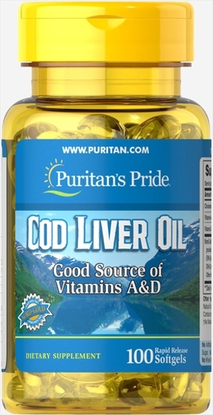 Dầu gan cá tuyết Puritan's Pride Cod Liver Oil 100 viên