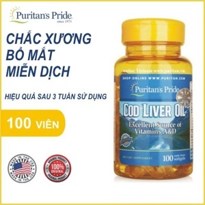 Dầu gan cá tuyết Puritan's Pride Cod Liver Oil 100 viên