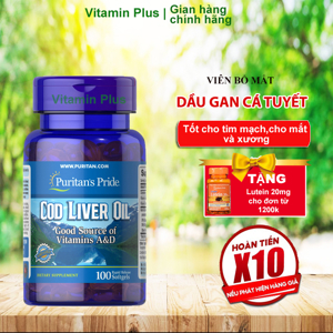 Dầu gan cá tuyết Puritan's Pride Cod Liver Oil 100 viên