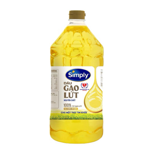 Dầu gạo lứt nguyên chất Simply chai 2 lít