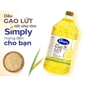 Dầu gạo lứt nguyên chất Simply chai 2 lít