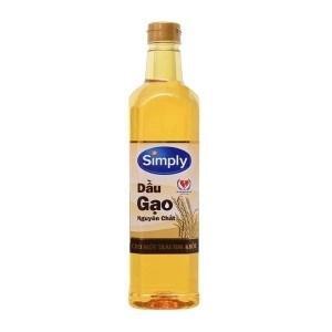 Dầu gạo nguyên chất Simply chai 1 lít