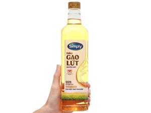 Dầu gạo nguyên chất Simply chai 1 lít