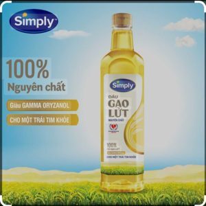 Dầu gạo nguyên chất Simply chai 1 lít