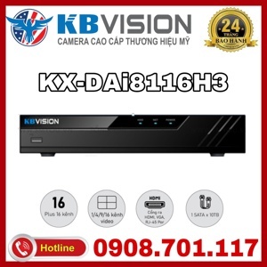 Đầu ghi hình 16 kênh 5 in 1 Kbvision KX-DAi8116H3