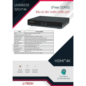 Đầu ghi hình 32 kênh IP J-Tech UHD8232