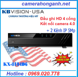 Đầu ghi hình 5in1 Kbvision KX-8104D6 - 4 kênh