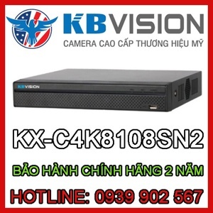 Đầu ghi hình camera IP Kbvision KX-C4K8108SN2 - 8 kênh