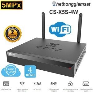 Đầu ghi hình camera IP wifi Ezviz CS-X5S-4W - 4 kênh