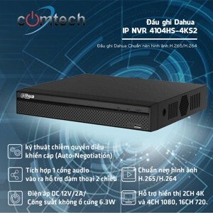 Đầu ghi hình Dahua  DHI-NVR4108HS-4KS2