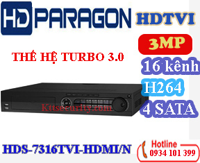 Đầu ghi hình HDTVI HDParagon HDS-7316TVI-HDMI/N - 16 kênh