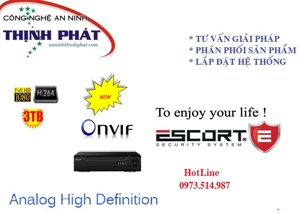 Đầu ghi hình HVR kết hợp vừa camera Analog ESC-C8109HVR
