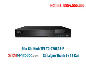 Đầu ghi hình Hybrid TVT TD-2708AE-P - 8 kênh