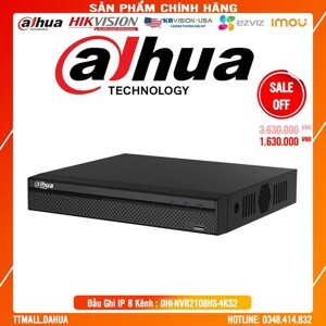 Đầu ghi hình IP Dahua NVR2108HS-4KS2 - 8 kênh