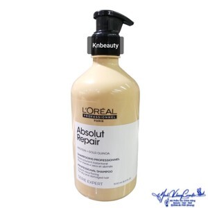 Dầu gội chăm sóc tóc hư tổn Loreal Absolut Repair Lipidium 500ml