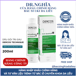 Dầu gội đặc trị dành cho da đầu nhạy cảm Vichy Dercos Anti - Pelliculaire Chai 200ml