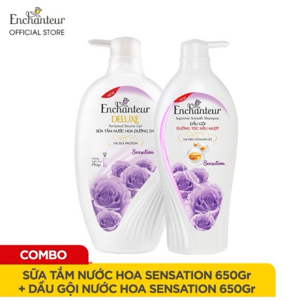 Dầu gội dưỡng tóc siêu mượt Enchanteur Sensation 650g