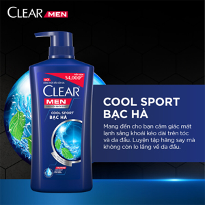 Dầu gội trị gàu Clear bạc hà 900g