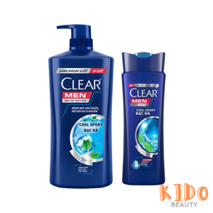 Dầu gội trị gàu Clear bạc hà 900g