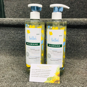 Dầu gội và sữa tắm 2 in 1 Klorane 500ml có vòi