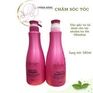 Dầu gội xả dưỡng tóc nhuộm Obsidian - 580ml