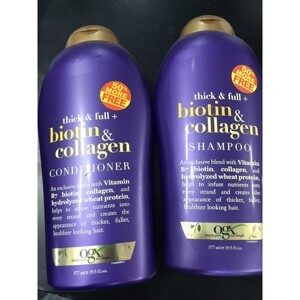 Bộ dầu gội - xả kích thích mọc tóc Biotin & Collagen - 577ml