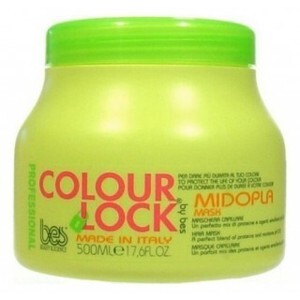 Dầu hấp tóc khóa màu chuyên nghiệp Bes Lock Colour Midopla - 1000ml