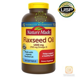 Dầu hạt lanh Nature Made Flaxseed oil Omega 3-6-9 của Mỹ - 1400 mg