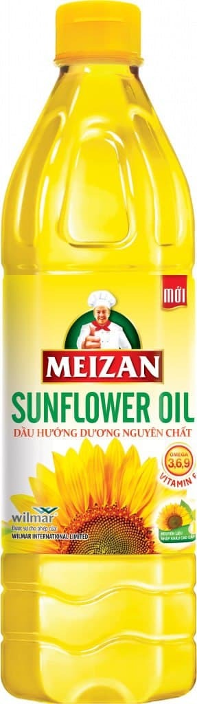 Dầu hướng dương nguyên chất Meizan chai 1 lít