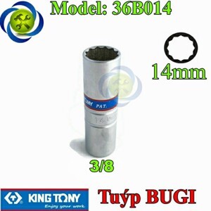 Đầu khẩu mở bugi King Tony 36B014 1/2"