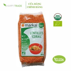 Đậu lăng đỏ cam hữu cơ Markal 500g