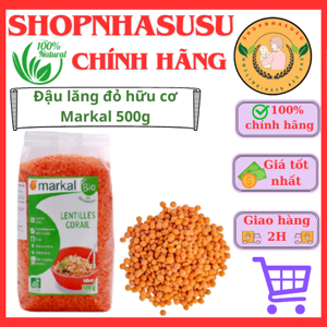 Đậu lăng đỏ cam hữu cơ Markal 500g