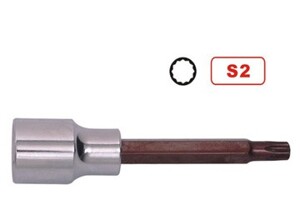 Đầu tuýp lục giác 12 bông Asaki AK-7237, 12 x 100mm