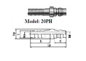 Đầu nối khí nén Nitto 20PH