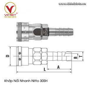 Đầu nối nhanh khí nén Nitto 30SH