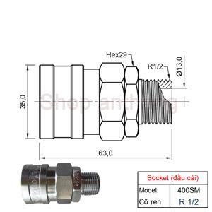 Đầu nối nhanh Nitto 400SM