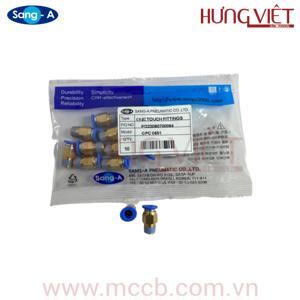 Đầu nối thẳng Sang-A GPC0601 - phi 6mm có ren 9.6