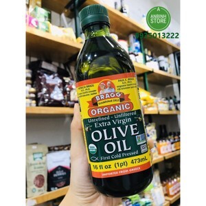 Dầu olive siêu nguyên chất Extra Virgin ép lạnh hữu cơ Bragg 473ml