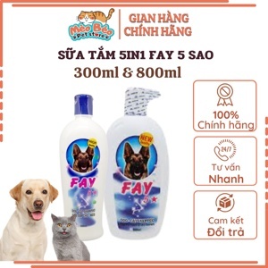 Dầu tắm Fay 5 Sao 800ml - Dành cho chó mèo