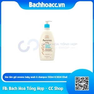 Dầu tắm gội cho bé Aveeno Baby - 532ml