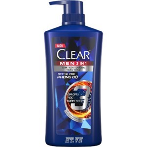 Dầu tắm gội Clear Men active vibe 650gr