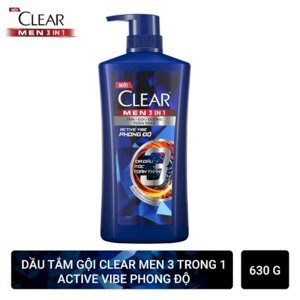 Dầu tắm gội Clear Men active vibe 650gr