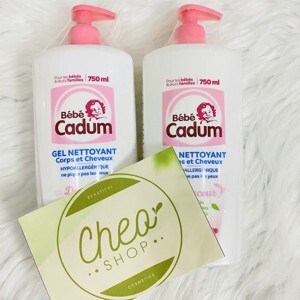 Dầu tắm gội hạnh nhân Bebe Cadum cho sơ sinh 750ml