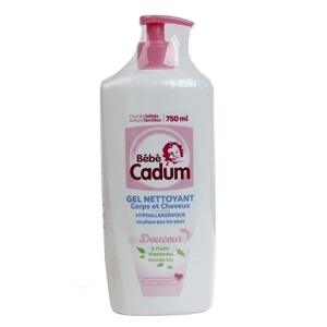 Dầu tắm gội hạnh nhân Bebe Cadum cho sơ sinh 750ml