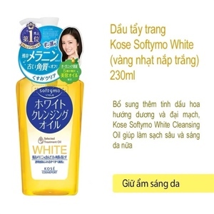 Dầu tẩy trang trắng da Kose Softymo White Cleansing Oil 230 ml