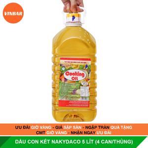 Dầu thực vật tinh luyện Cooking Oil Nakydaco bình 5 lít