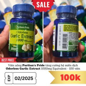 Dầu tỏi không mùi Puritan's Pride Odorless Garlic 1000mg 100 viên